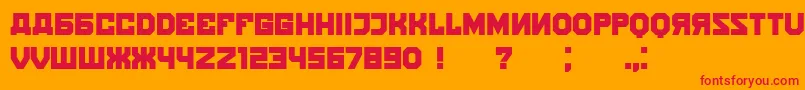 Kalinka Font – Red Fonts on Orange Background