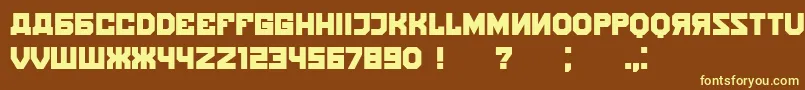 Kalinka Font – Yellow Fonts on Brown Background