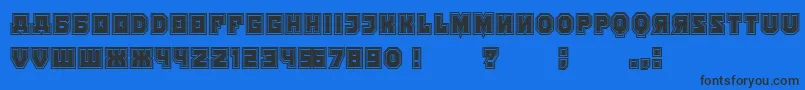 KalinkaCollege Font – Black Fonts on Blue Background