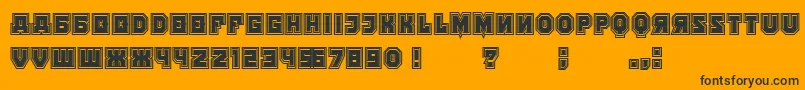 KalinkaCollege Font – Black Fonts on Orange Background