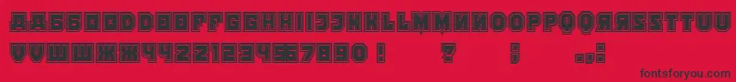 KalinkaCollege Font – Black Fonts on Red Background