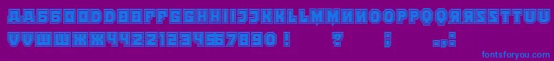 KalinkaCollege Font – Blue Fonts on Purple Background