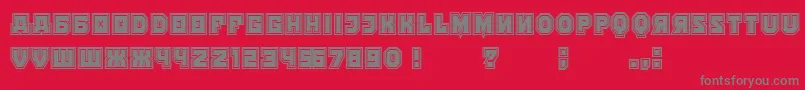 KalinkaCollege Font – Gray Fonts on Red Background