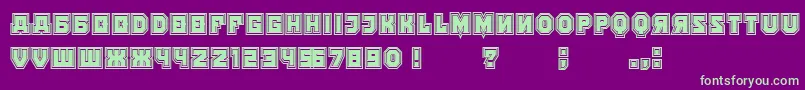 KalinkaCollege Font – Green Fonts on Purple Background