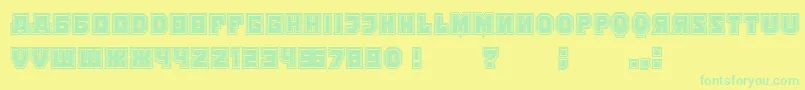 KalinkaCollege Font – Green Fonts on Yellow Background