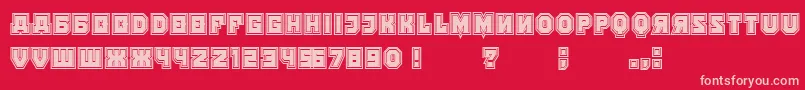 KalinkaCollege Font – Pink Fonts on Red Background