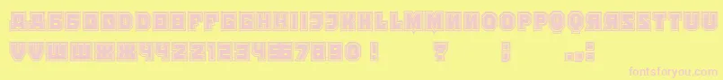 KalinkaCollege Font – Pink Fonts on Yellow Background