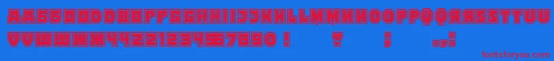 KalinkaCollege Font – Red Fonts on Blue Background