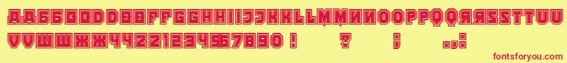 KalinkaCollege Font – Red Fonts on Yellow Background