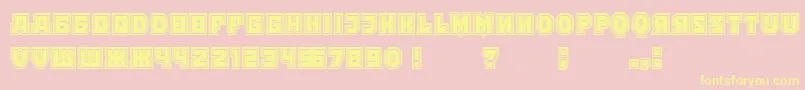 KalinkaCollege Font – Yellow Fonts on Pink Background