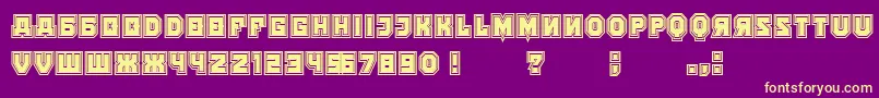 KalinkaCollege Font – Yellow Fonts on Purple Background
