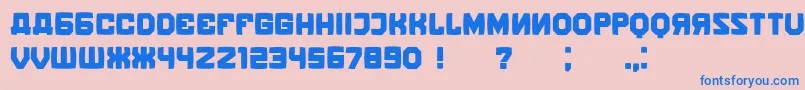 KalinkaDistorted Font – Blue Fonts on Pink Background