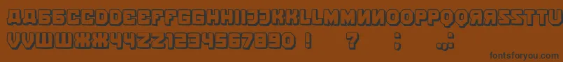 More about KalinkaDistorted3D Font KalinkaDistorted3D Font – Black Fonts on Brown Background