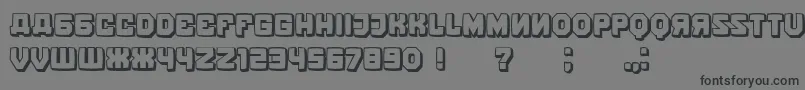 KalinkaDistorted3D Font – Black Fonts on Gray Background