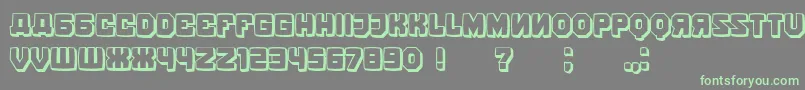 KalinkaDistorted3D Font – Green Fonts on Gray Background