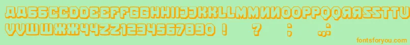 Подробнее о шрифте KalinkaDistorted3D Шрифт KalinkaDistorted3D – оранжевые шрифты на зелёном фоне
