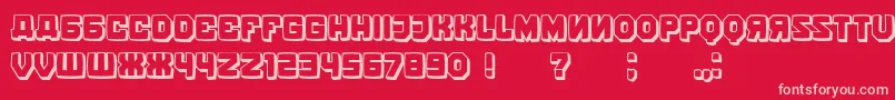 KalinkaDistorted3D Font – Pink Fonts on Red Background
