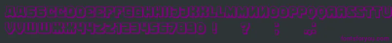 Więcej informacji o czcionce KalinkaDistorted3D Czcionka KalinkaDistorted3D – fioletowe czcionki na czarnym tle