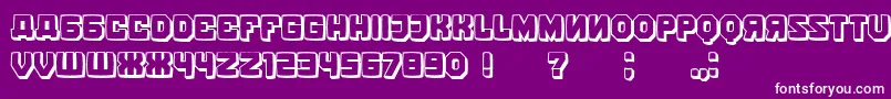 KalinkaDistorted3D Font – White Fonts on Purple Background