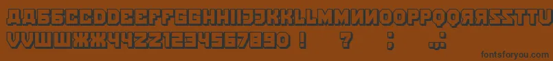 KalinkaShadow Font – Black Fonts on Brown Background