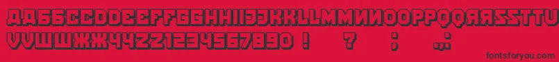 KalinkaShadow Font – Black Fonts on Red Background