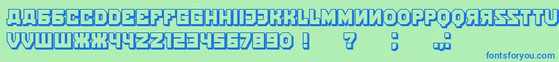 KalinkaShadow Font – Blue Fonts on Green Background