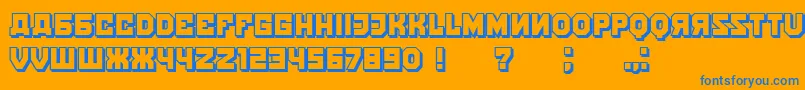 KalinkaShadow Font – Blue Fonts on Orange Background