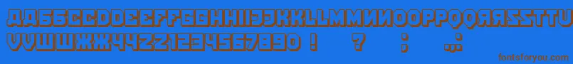 KalinkaShadow Font – Brown Fonts on Blue Background