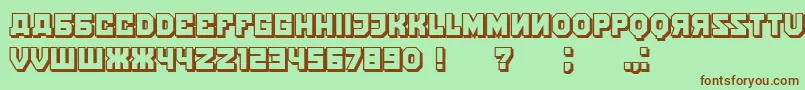Шрифт KalinkaShadow – коричневые шрифты на зелёном фоне