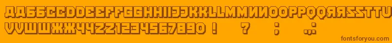 KalinkaShadow Font – Brown Fonts on Orange Background