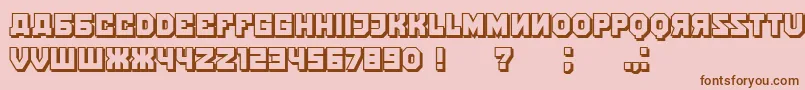 KalinkaShadow Font – Brown Fonts on Pink Background