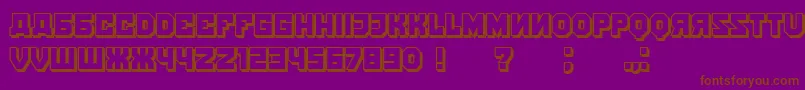 KalinkaShadow-fontti – ruskeat fontit violetilla taustalla
