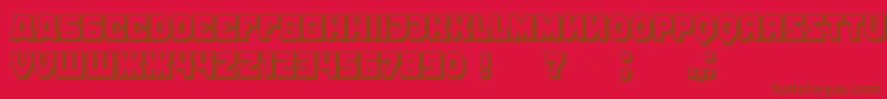 KalinkaShadow Font – Brown Fonts on Red Background