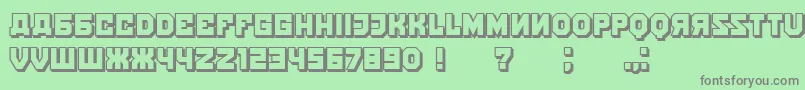 KalinkaShadow Font – Gray Fonts on Green Background