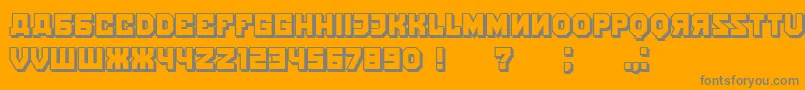 KalinkaShadow Font – Gray Fonts on Orange Background