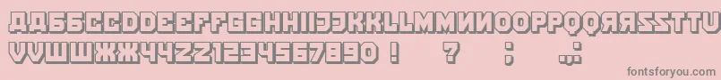 KalinkaShadow Font – Gray Fonts on Pink Background