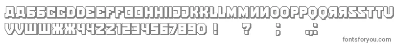 KalinkaShadow-Schriftart – Graue Schriften auf weißem Hintergrund