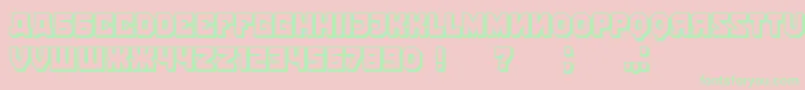 KalinkaShadow Font – Green Fonts on Pink Background