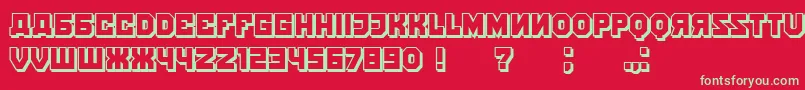 KalinkaShadow Font – Green Fonts on Red Background