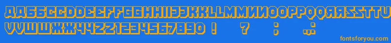 KalinkaShadow Font – Orange Fonts on Blue Background
