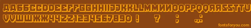 KalinkaShadow Font – Orange Fonts on Brown Background