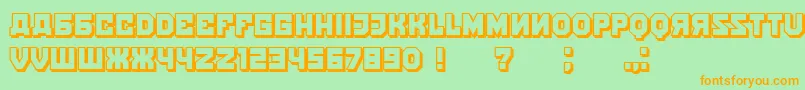 KalinkaShadow Font – Orange Fonts on Green Background