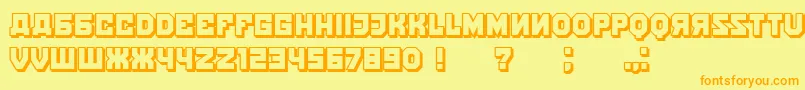 KalinkaShadow Font – Orange Fonts on Yellow Background