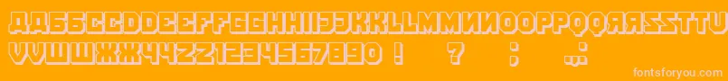 フォントKalinkaShadow – オレンジの背景にピンクのフォント