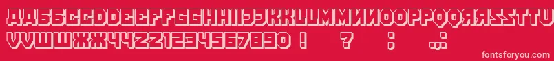 KalinkaShadow Font – Pink Fonts on Red Background