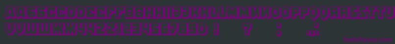 Шрифт KalinkaShadow – фиолетовые шрифты на чёрном фоне