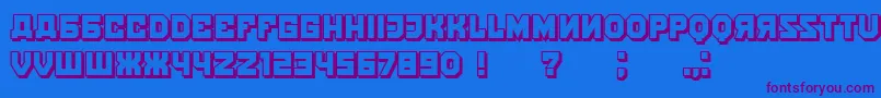 KalinkaShadow Font – Purple Fonts on Blue Background