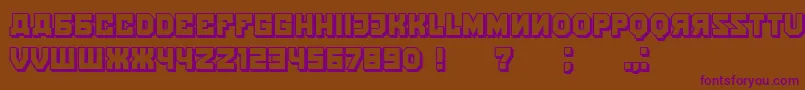 KalinkaShadow Font – Purple Fonts on Brown Background