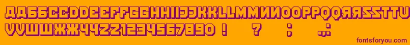 KalinkaShadow Font – Purple Fonts on Orange Background