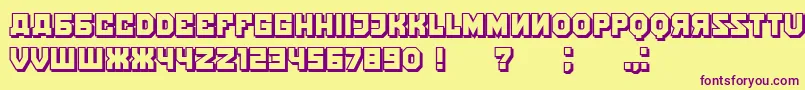 KalinkaShadow Font – Purple Fonts on Yellow Background